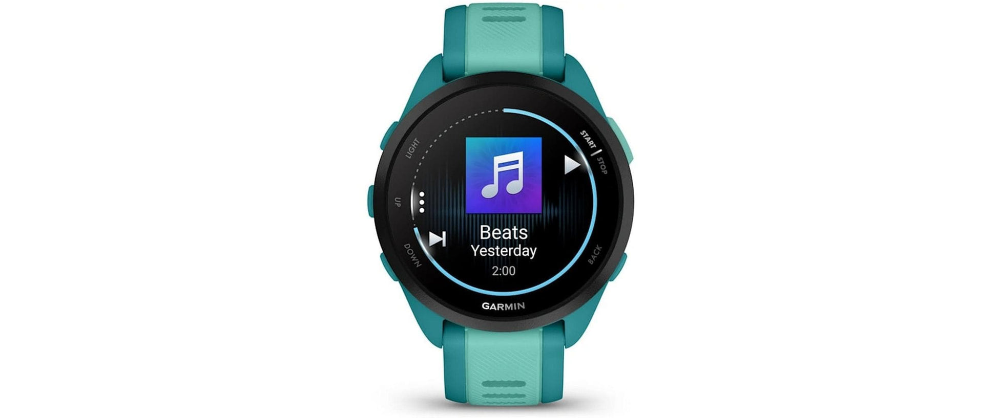 Garmin Forerunner 165 Music – GPS-Smartwatch – 43 mm, 1,2", GPS, WLAN, 50 m, Türkis, Sportarmband