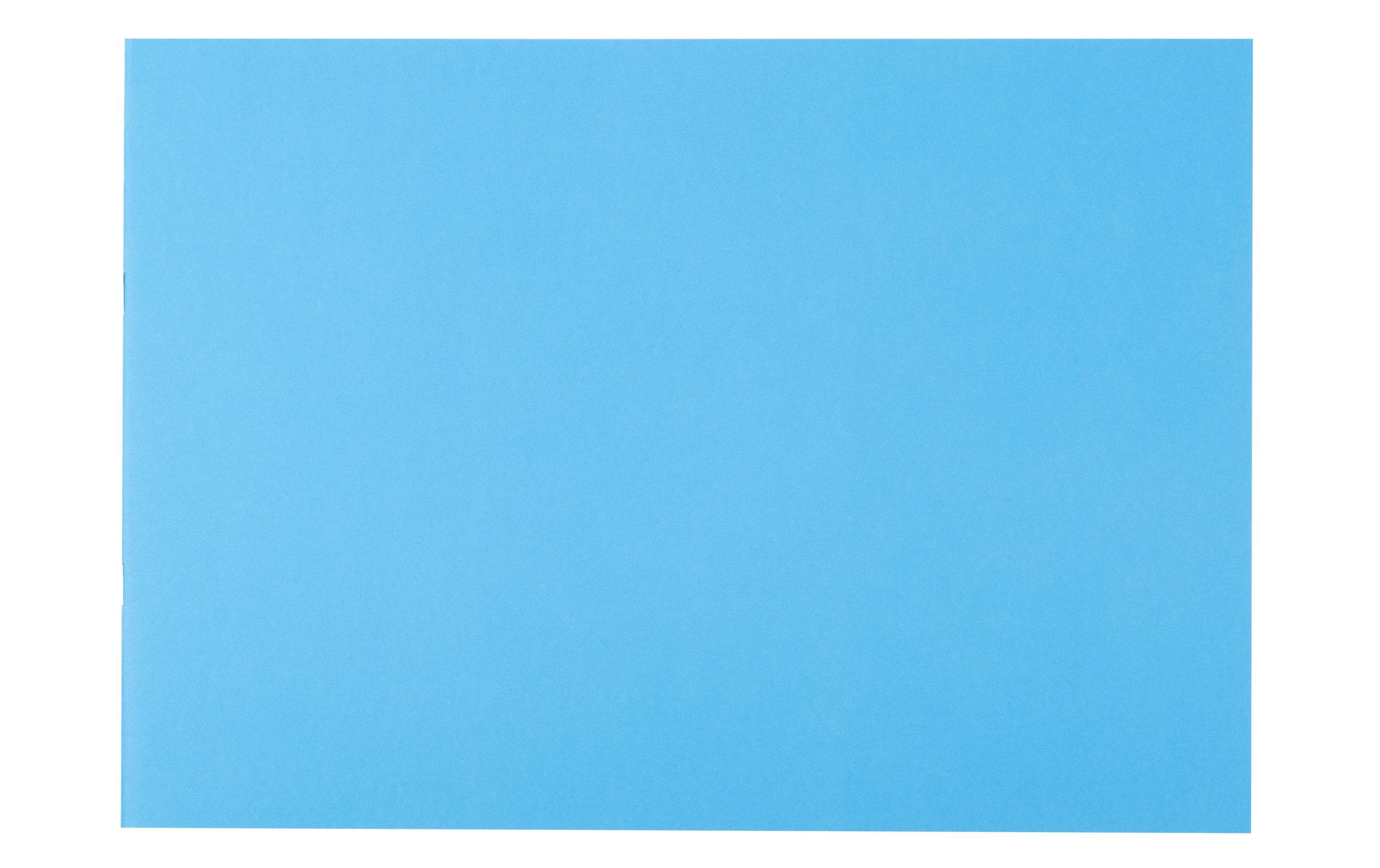 Office Focus Zeichenheft – A4 quer – 120 g/m² – geheftet – 24 Seiten – chamoisfarbenes Papier – violett