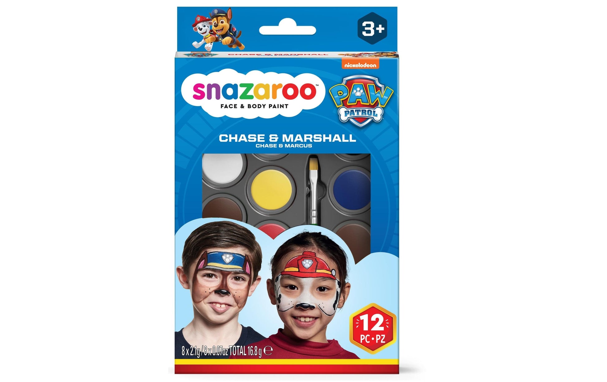Snazaroo Paw Patrol Schminkpalette – 8 Farben, Mehrfarbig – 2,1 g – für Gesicht