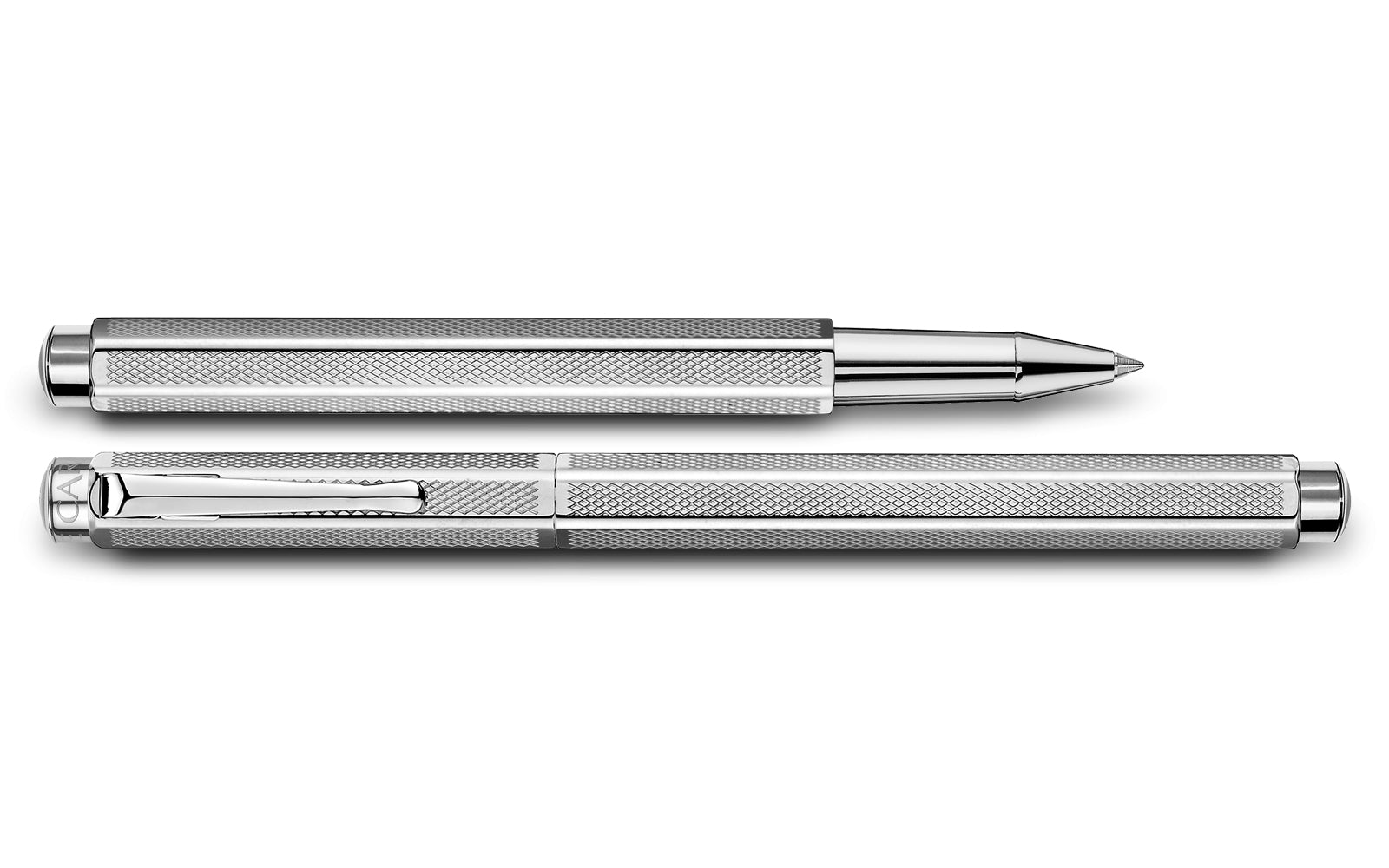 Caran d-Ache Caran d’Ache Ecridor Retro – Tintenroller, Blau, Druckmechanik, Metall (Palladium), Silber