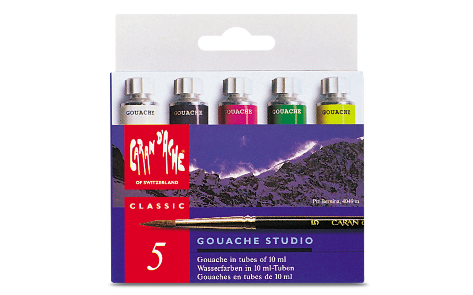 Caran d-Ache Caran d'Ache Gouache Studio – Schwarz/Cyan/Magenta/Weiss/Gelb – 5×10 ml (50 ml)
