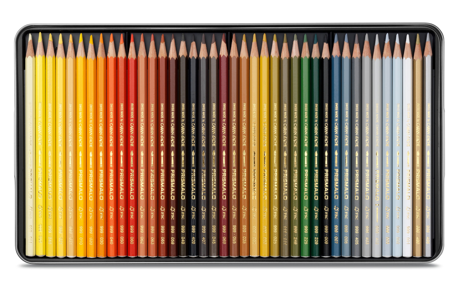 Caran d-Ache Caran d'Ache Prismalo Aquarellfarbstifte – 80 Farben, im Metalletui, Ø 3 mm, FSC