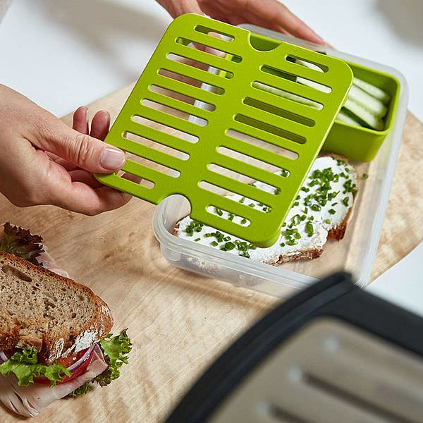 EMSA Lunchbox 1,2 l, 16,3 × 22,5 × 5,8 cm, Polypropylen (PP)/Thermoplastisches Elastomer (TPE), grün