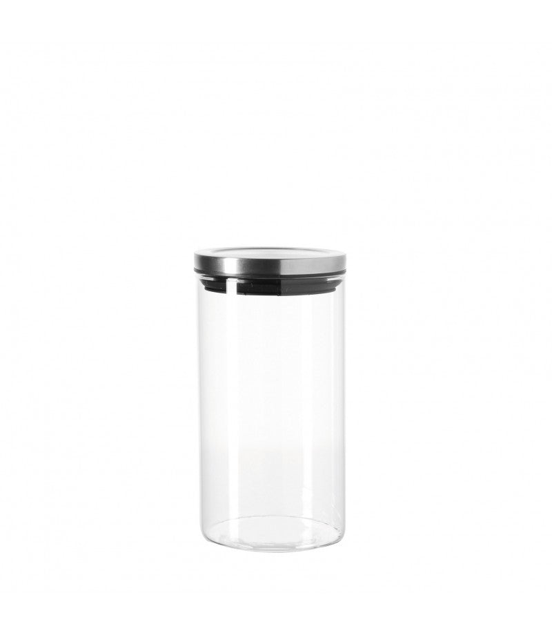 LEONARDO Vorratsdose 1 l, Ø 10 × 19 cm, Glas, Transparent
