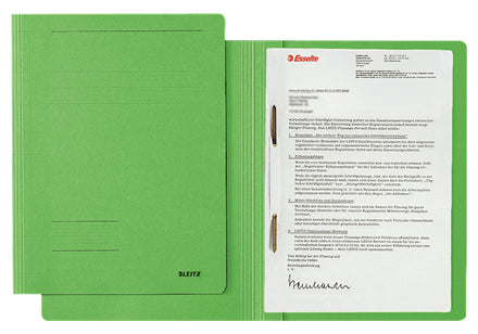 Leitz Schnellhefter für A4, Karton, grün – Beschriftungsstreifen, Behördenheftung – bis 250 Blatt – 1 Stk