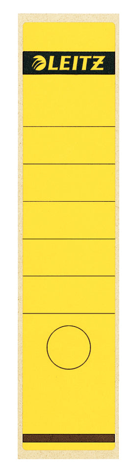 Leitz Ordnerrücken-Etiketten – 62 × 285 mm, gelb, Papier, für LEITZ-Ordner (z. B. 1070, 1072, 1073)