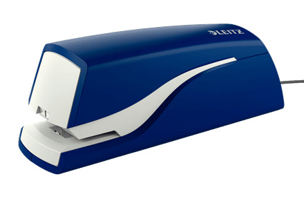 Leitz NeXXt 5532 – Elektrischer Hefter, geschlossene Heftung, Springfachmechanik, Einlegetiefe 10 mm, Blau