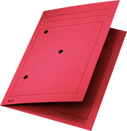 Leitz Dokumentenmappe A4 – Karton, Rot, 3 Sichtfenster, Füllhöhe 5 mm