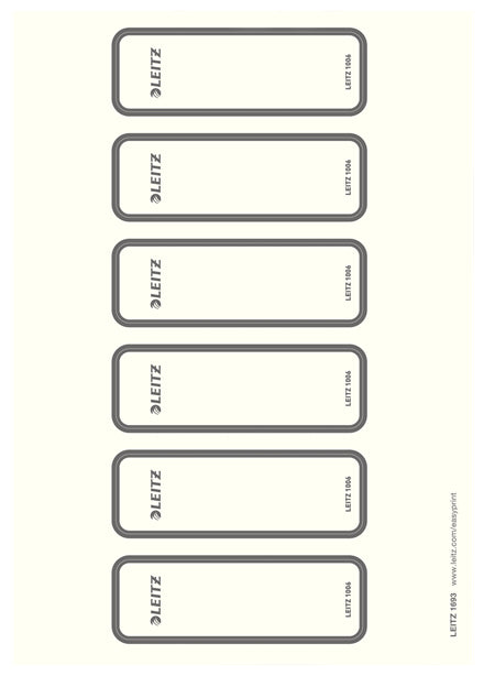 Leitz Drucketiketten, 36 mm × 111 mm, grau, Papier, permanent, für Rückenbreite 5 cm