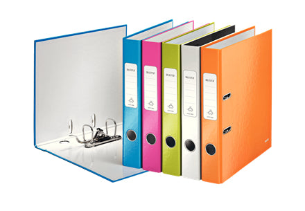 Leitz Drucketiketten, 36 mm × 111 mm, grau, Papier, permanent, für Rückenbreite 5 cm