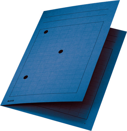 Leitz Unterschriftenmappe A4 – Karton, Blau, 3 Schaulöcher, Füllhöhe 5 mm, 50 Stk.