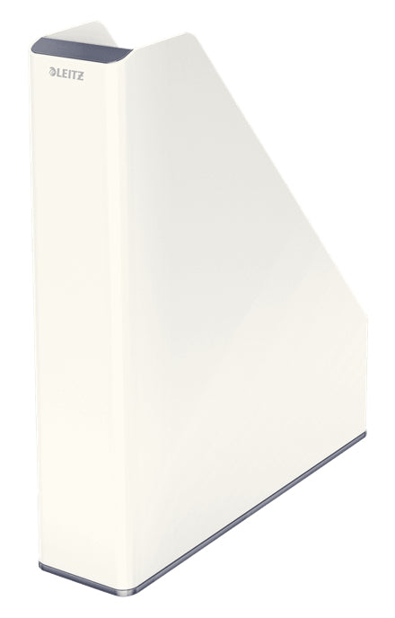 Leitz WOW Stehsammler – für A4, weiss/blau, Polystyrol (PS), B 73 × H 318 × T 272 mm