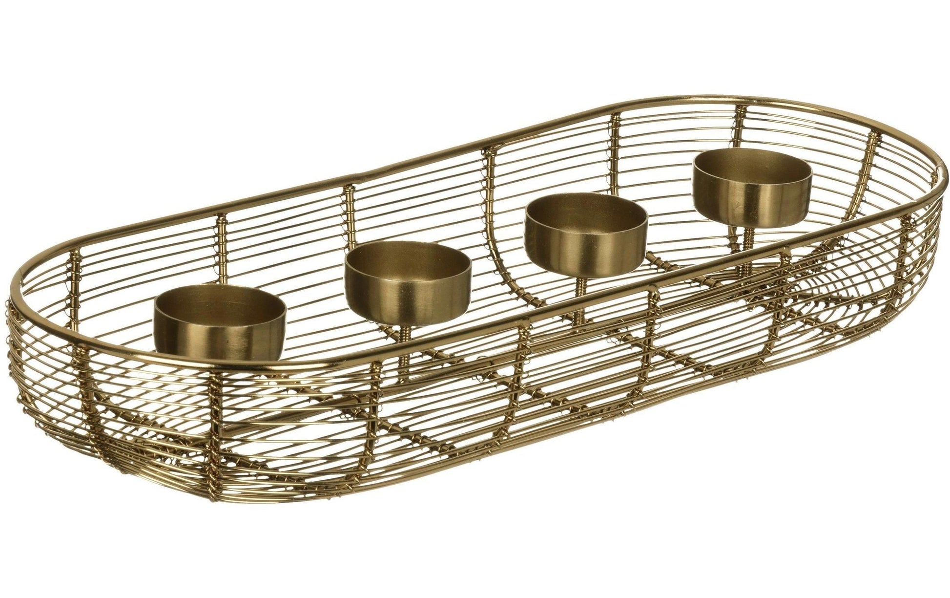 EGLO Hagony Kerzenhalter – Metall, Gold – 14 × 6 × 40,5 cm – für 4 Kerzen