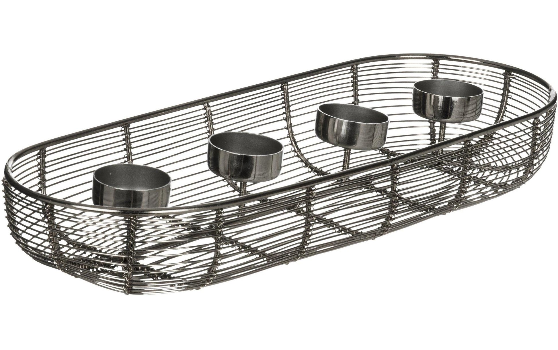 EGLO Hagony Adventskerzenhalter – Metall, Silber – 14 × 6 × 40,5 cm – 1-teilig