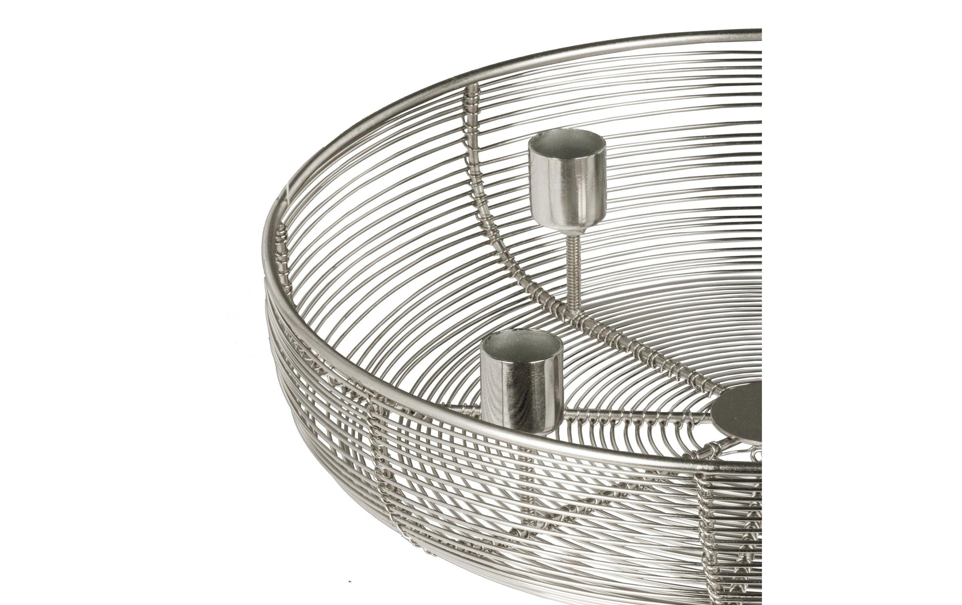 EGLO Hagony Adventskerzenhalter – Metall, Silber – Ø 30,5 × 7 cm – für 4 Kerzen