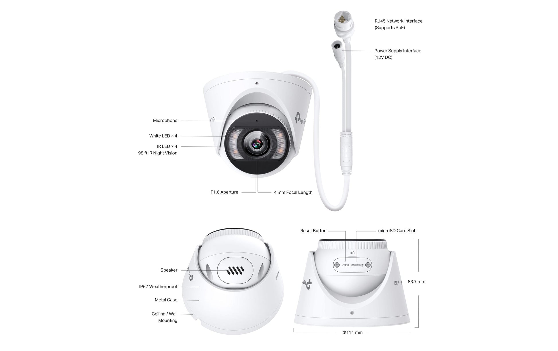TP-Link Turret-Netzwerk-Kamera – 8 MP
