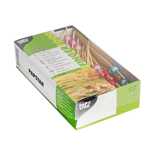 Papstar Party-Piekser – mehrfarbig – 12 cm – Bambus – 100 Stk