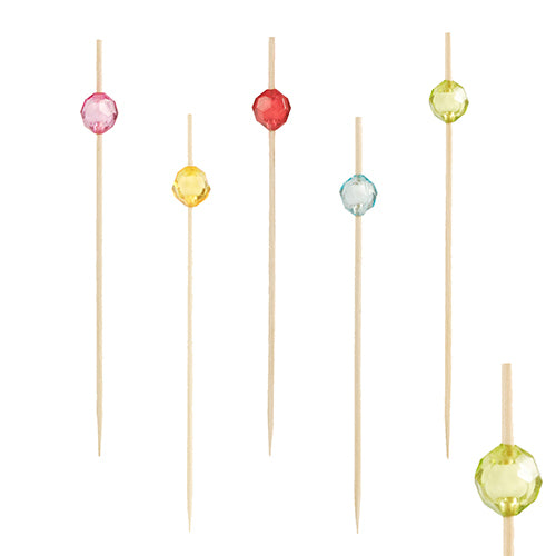 Papstar Party-Piekser – mehrfarbig – 12 cm – Bambus – 100 Stk