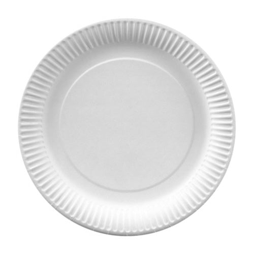 Papstar Teller, Papier/Karton, Rund – Ø 26 cm – weiss – 25 Stk.