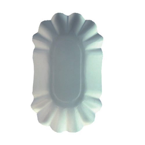 Papstar Teller, Papier/Karton, rechteckig – 16 × 9 cm – weiss – 250 Stk.