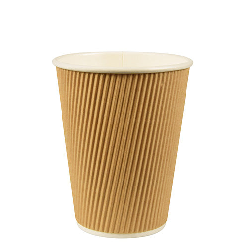 Papstar Trinkbecher, Karton für Heissgetränke – 3 dl – Braun – 25 Stk.