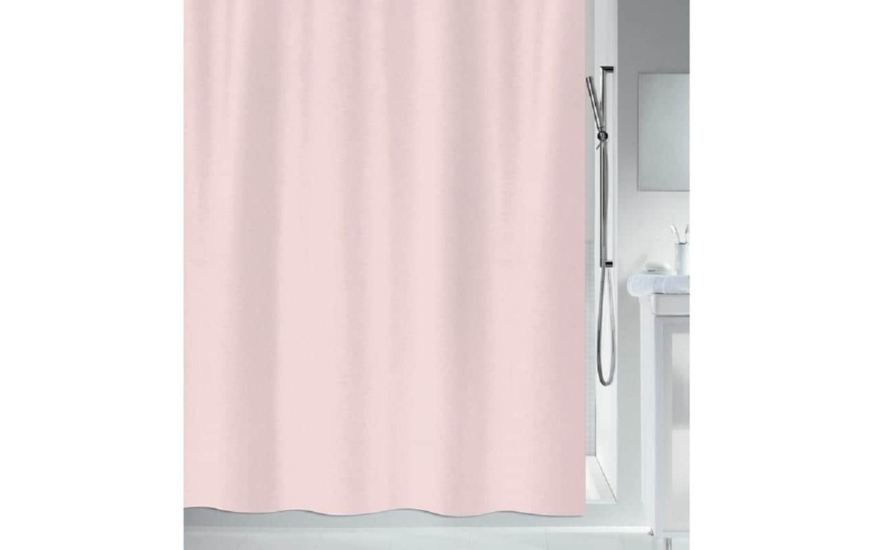 Spirella Duschvorhang – 180×180 cm, Polyester, mit Ringen, Rosa