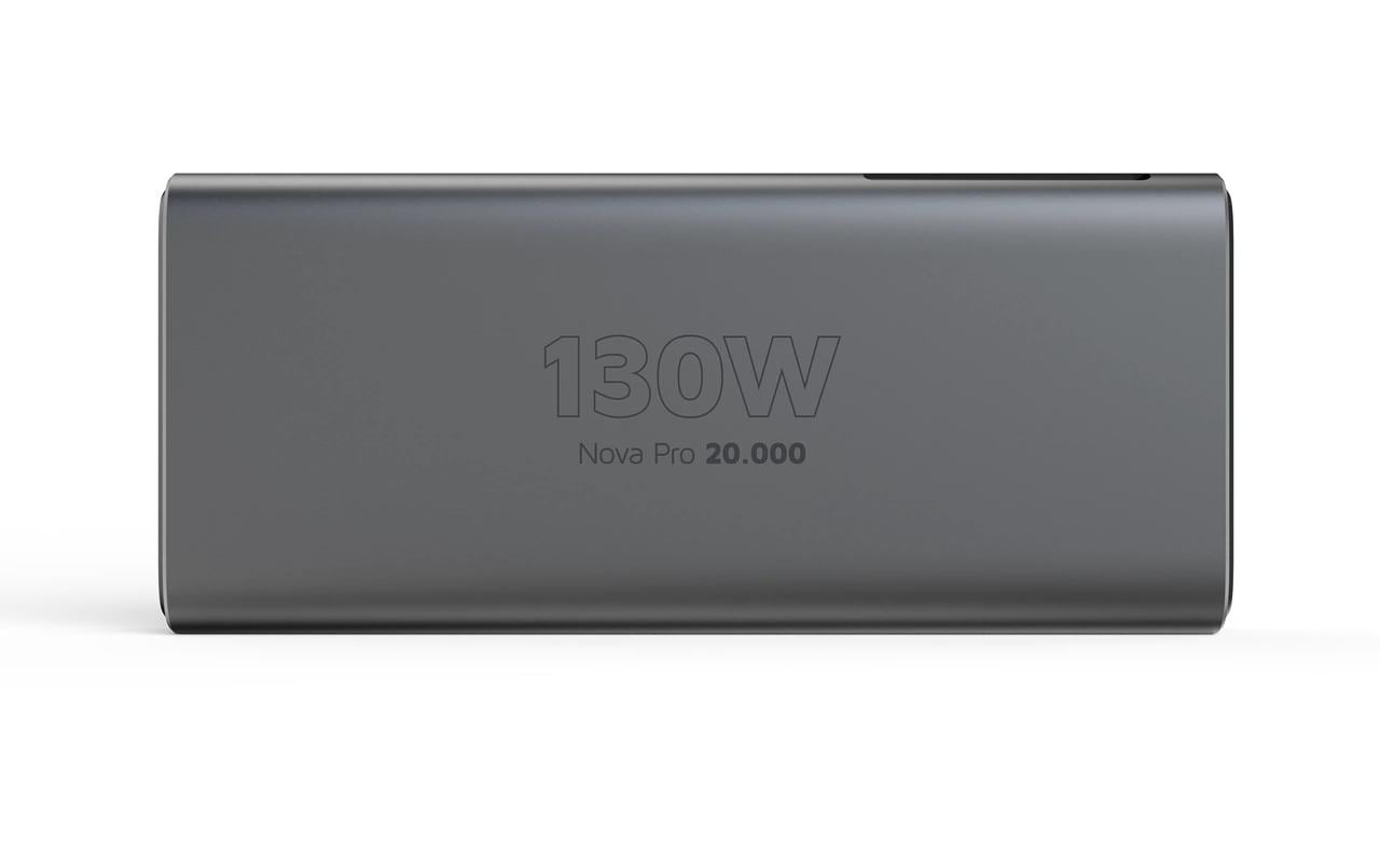 Xtorm Powerbank 20000 mAh, PD 100 W, 2× USB-C, 1× USB-A, für Smartphones, Grau