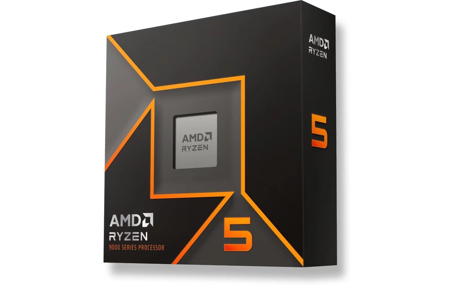 AMD Ryzen 5 9600X – Prozessor – AM5, 6 Kerne/12 Threads, 3,9 GHz (Boost 5,4 GHz), 38 MB, 65 W, Box