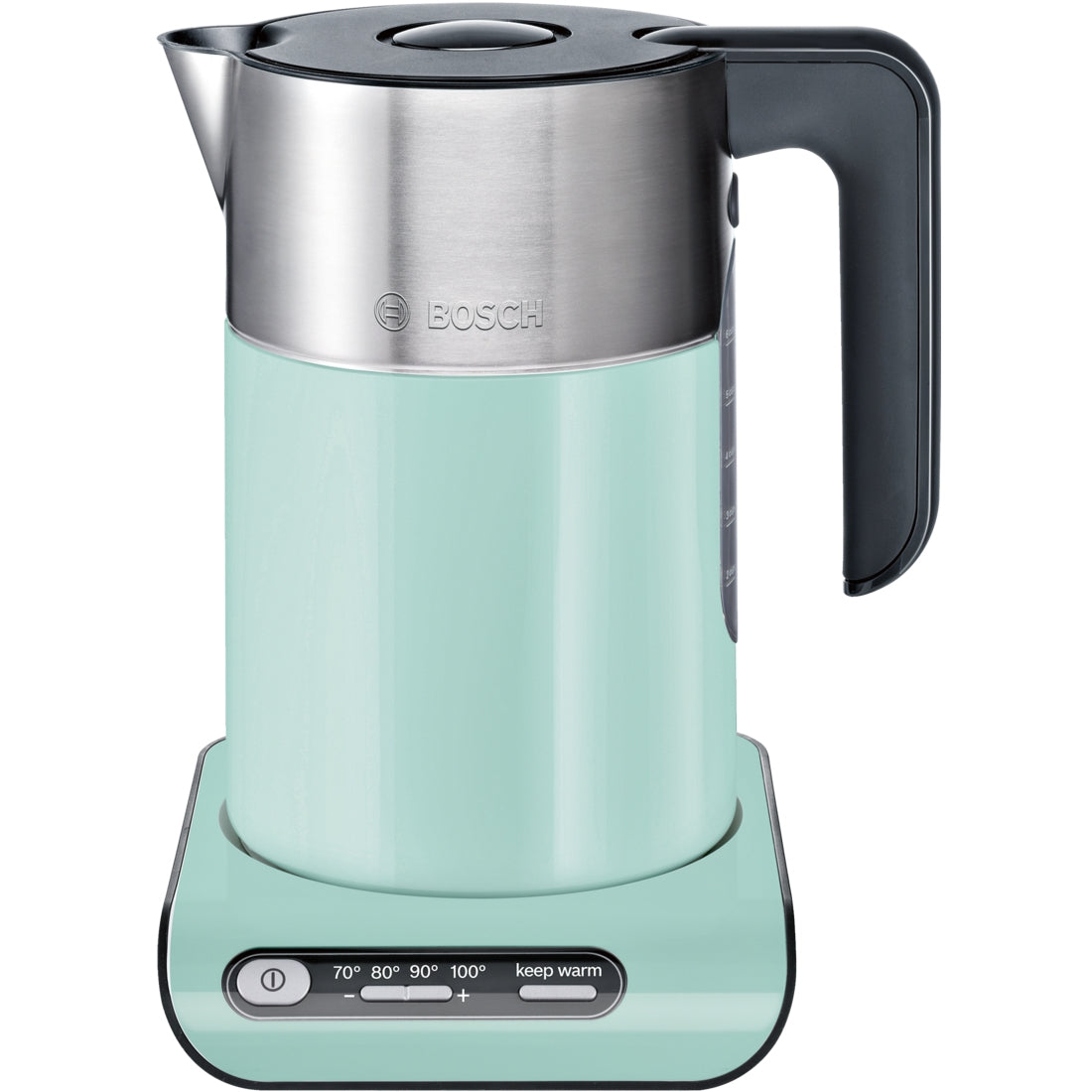 Bosch Wasserkocher TWK8612P – 1,5 l – Temperaturwahl – Türkis/Schwarz