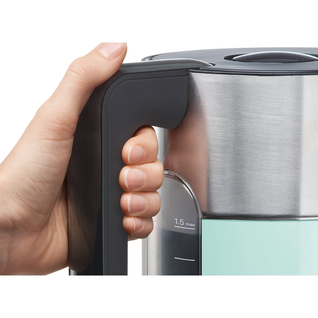 Bosch Wasserkocher TWK8612P – 1,5 l – Temperaturwahl – Türkis/Schwarz