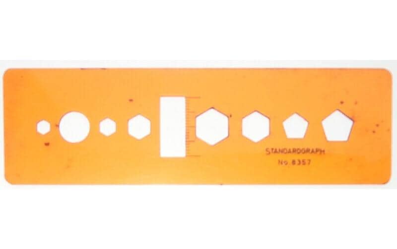 Diverse Roche – Fachschablone (Chemie), 4 × 13,5 cm, Standardgraph 8357