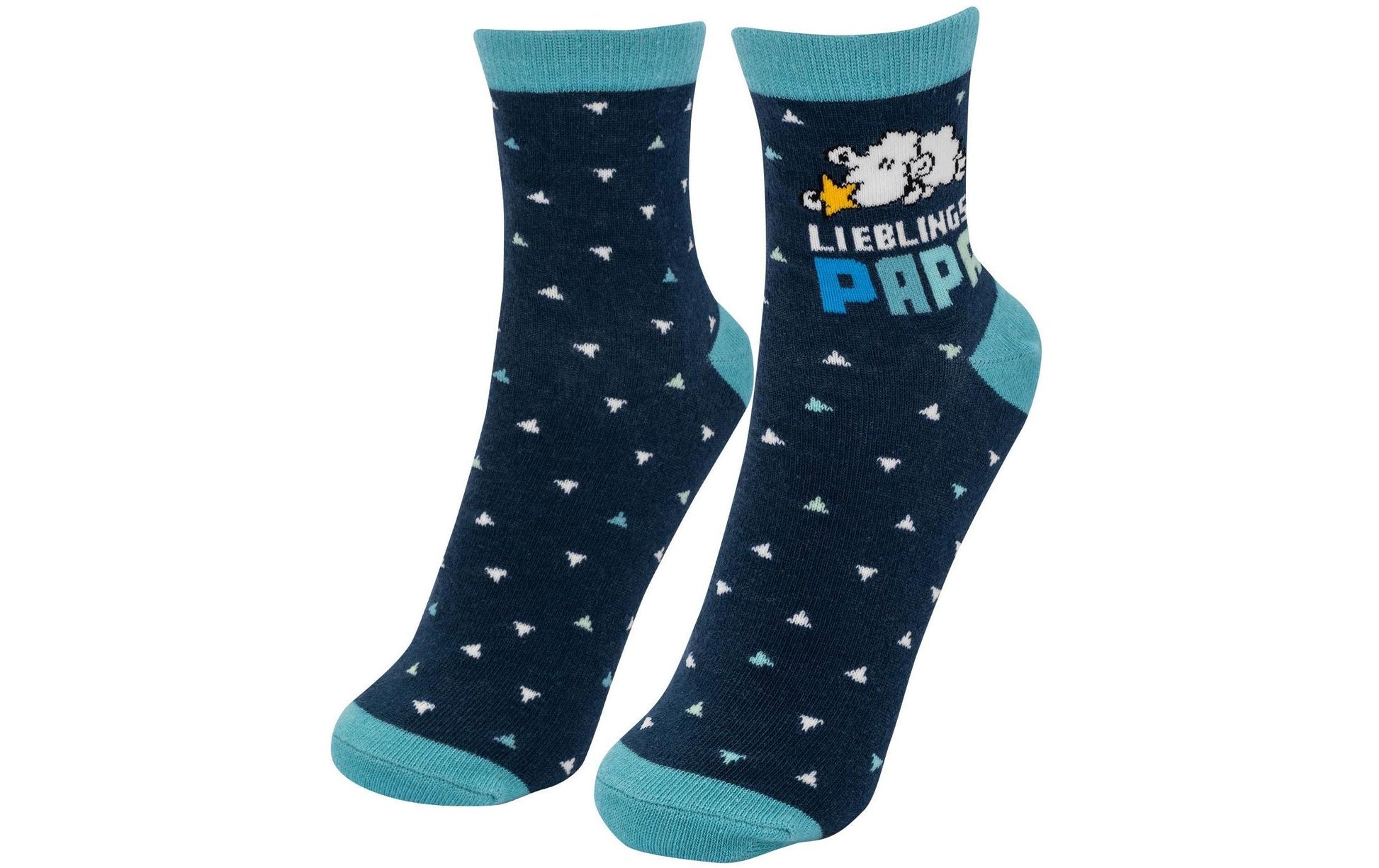 Sheepworld Socken – Grösse 41–46, Hellblau, 80% Baumwolle/15% Nylon/5% Elasthan, 1 Paar