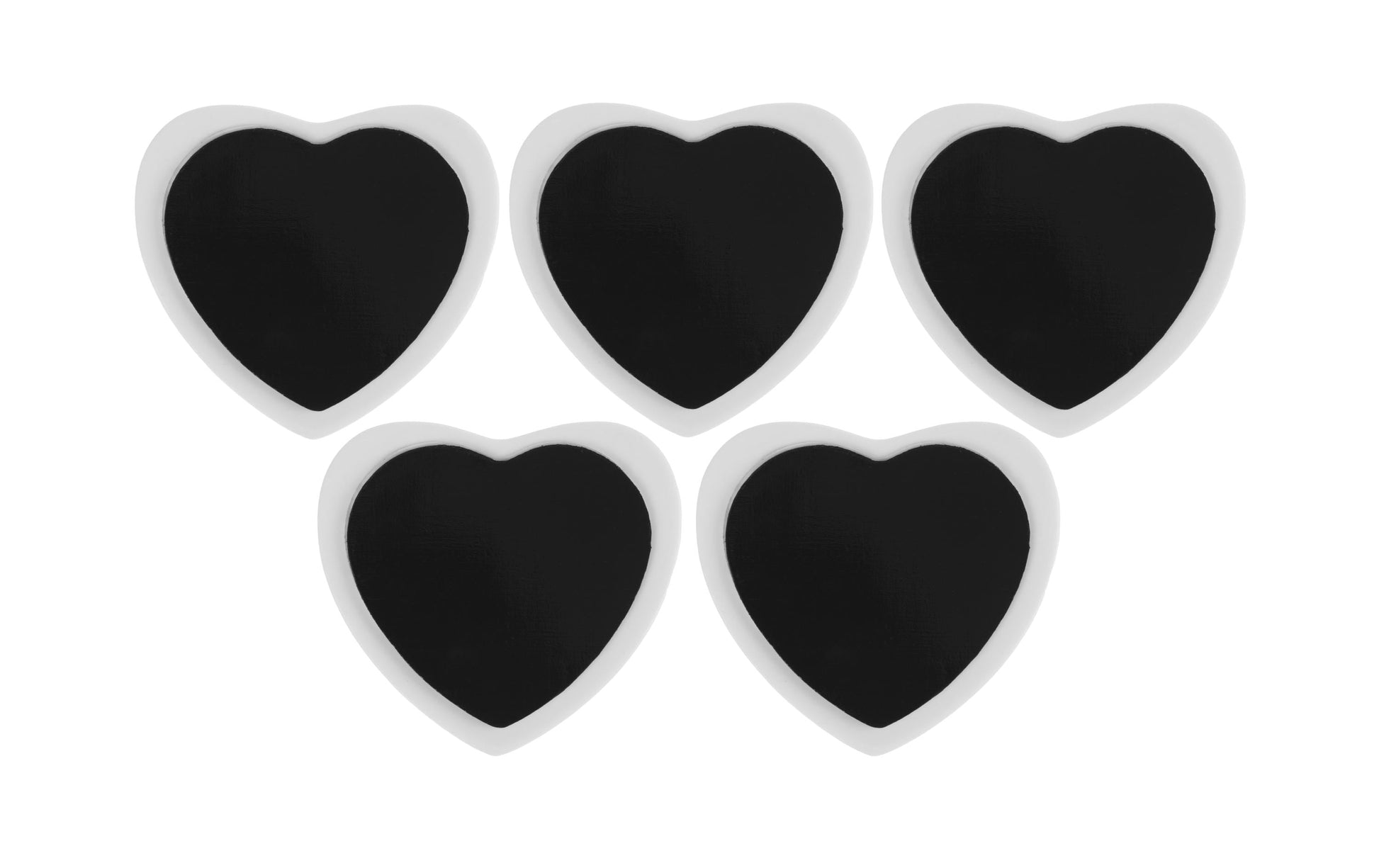 FTM Magnet-Set Herz – 5-teilig – Keramik, weiss