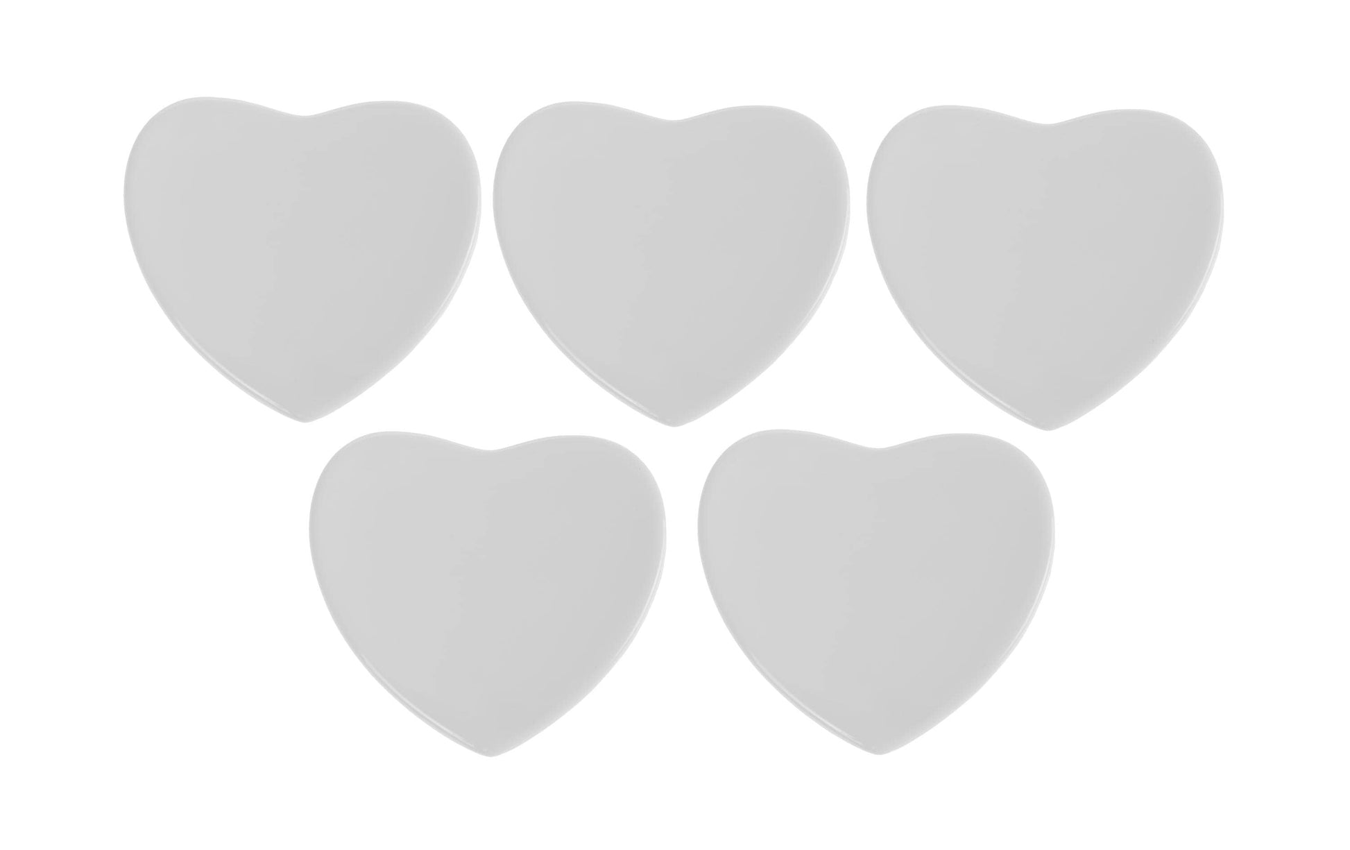 FTM Magnet-Set Herz – 5-teilig – Keramik, weiss