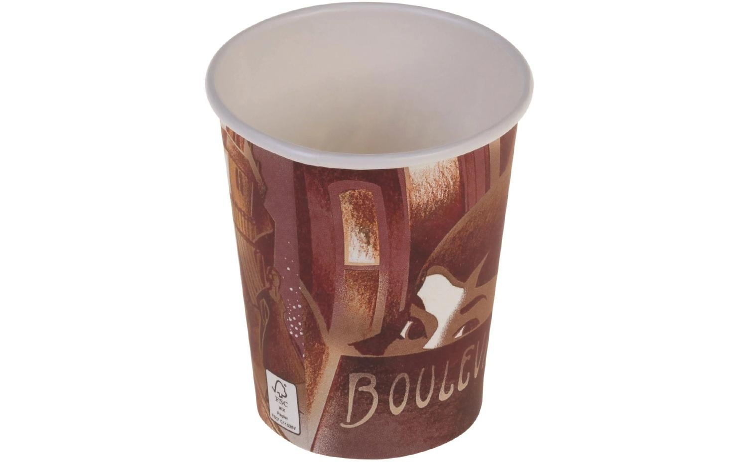 Haushaltsware Suplesse Trinkbecher Boulevard, Karton – 2 dl, braun – FSC – 1'000 Stk.