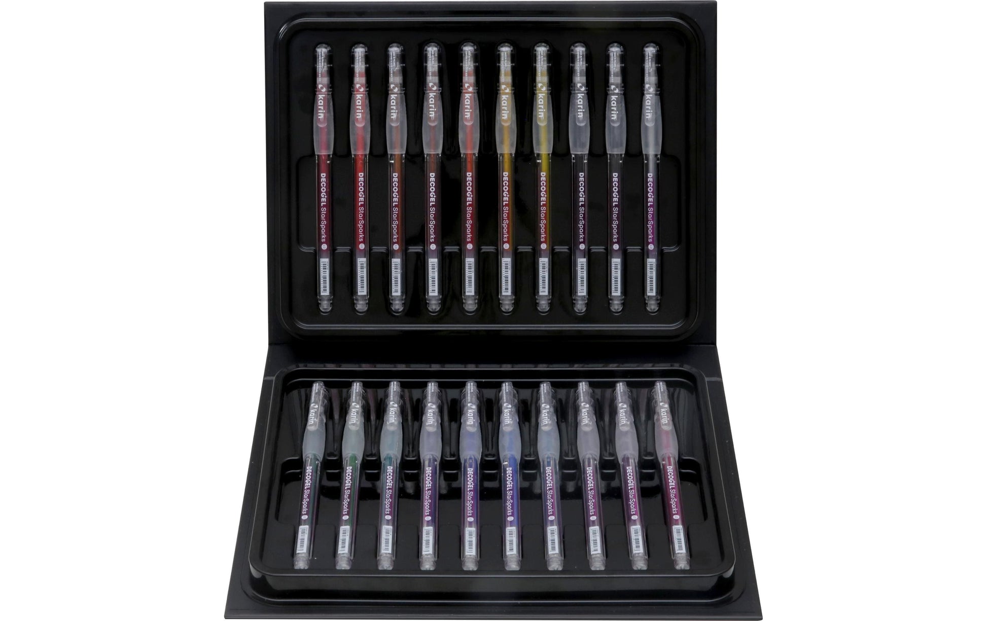karin Gelschreiber – 20 Farben, Spitze 1 mm, wasserfest, metallic, 20er-Set