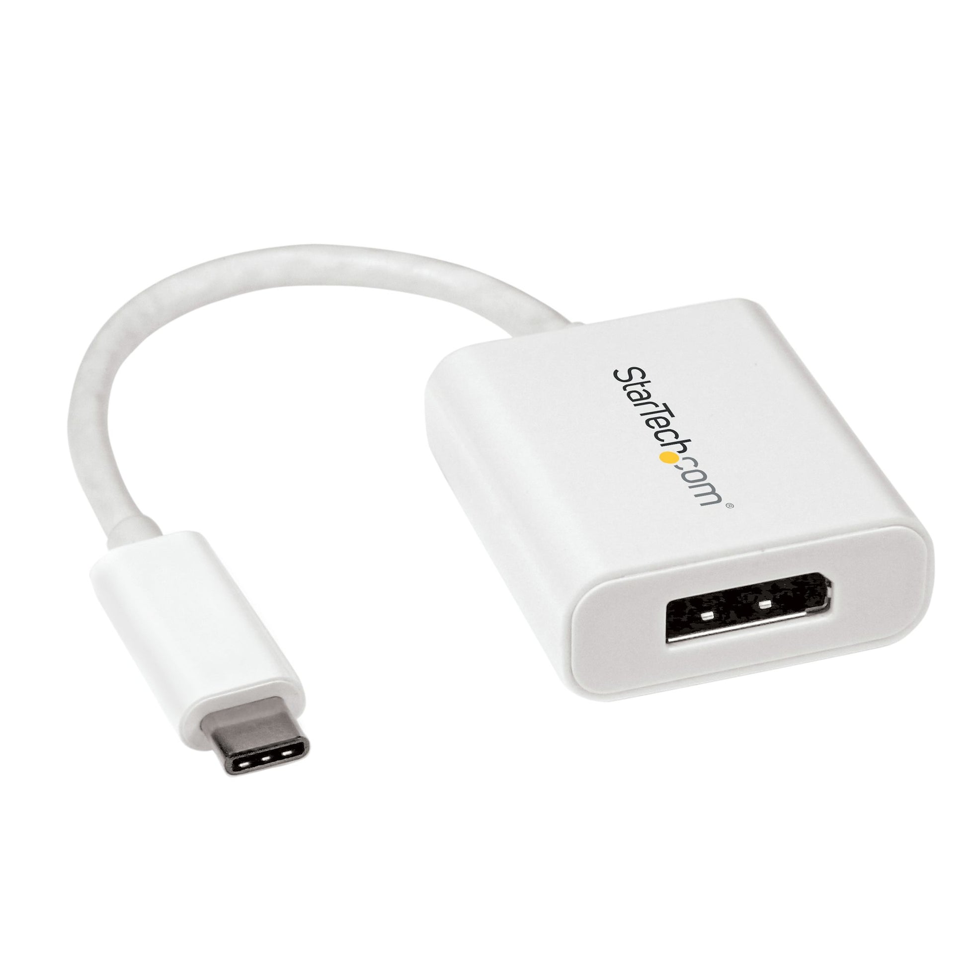 StarTech.com Adapter USB-C zu DisplayPort – 4K (3840 × 2160) @ 60 Hz, DisplayPort 1.4, 14 cm, Weiss