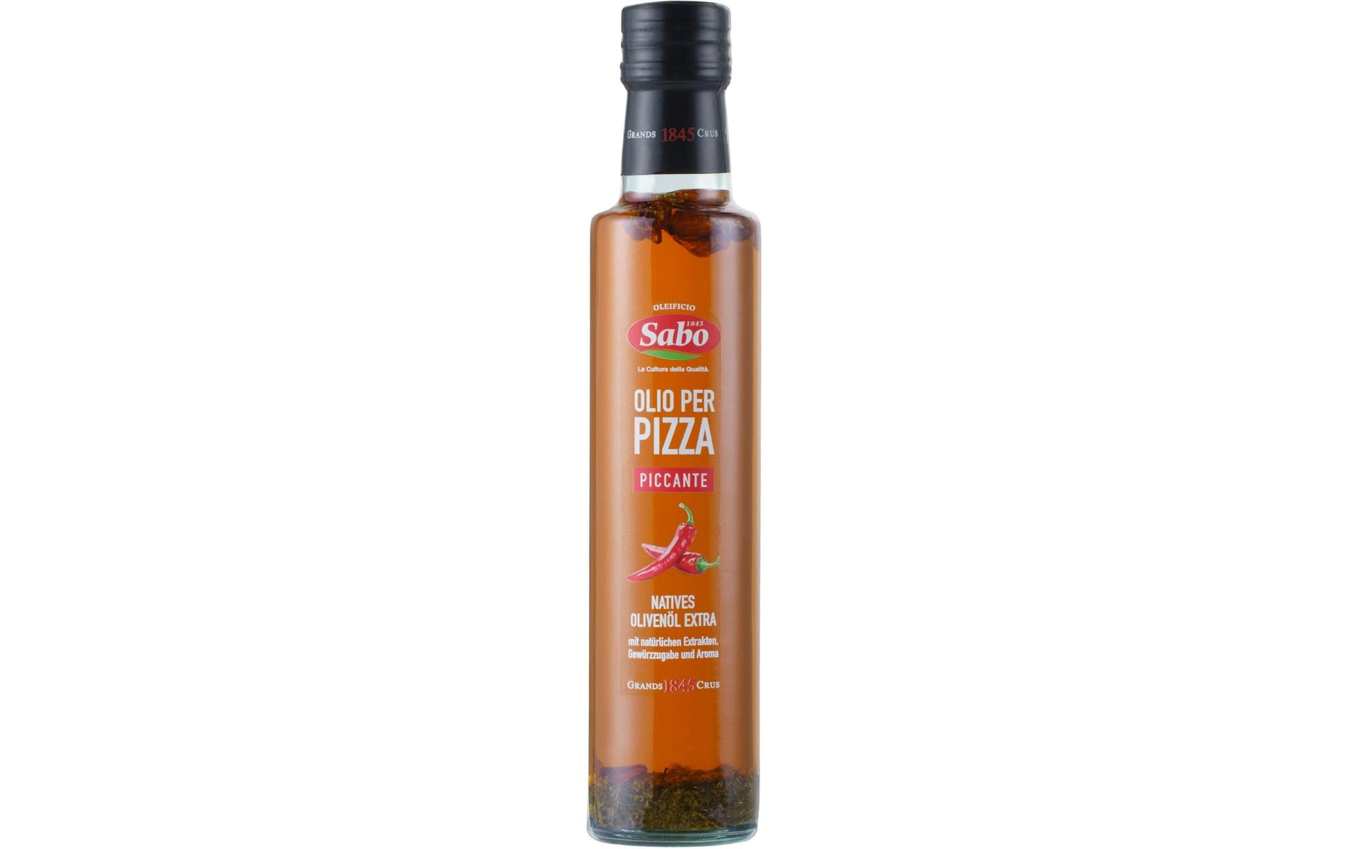 Sabo Olivenöl extra vergine, Chili & Oregano, Tomatenaroma, kaltgepresst – 250 ml