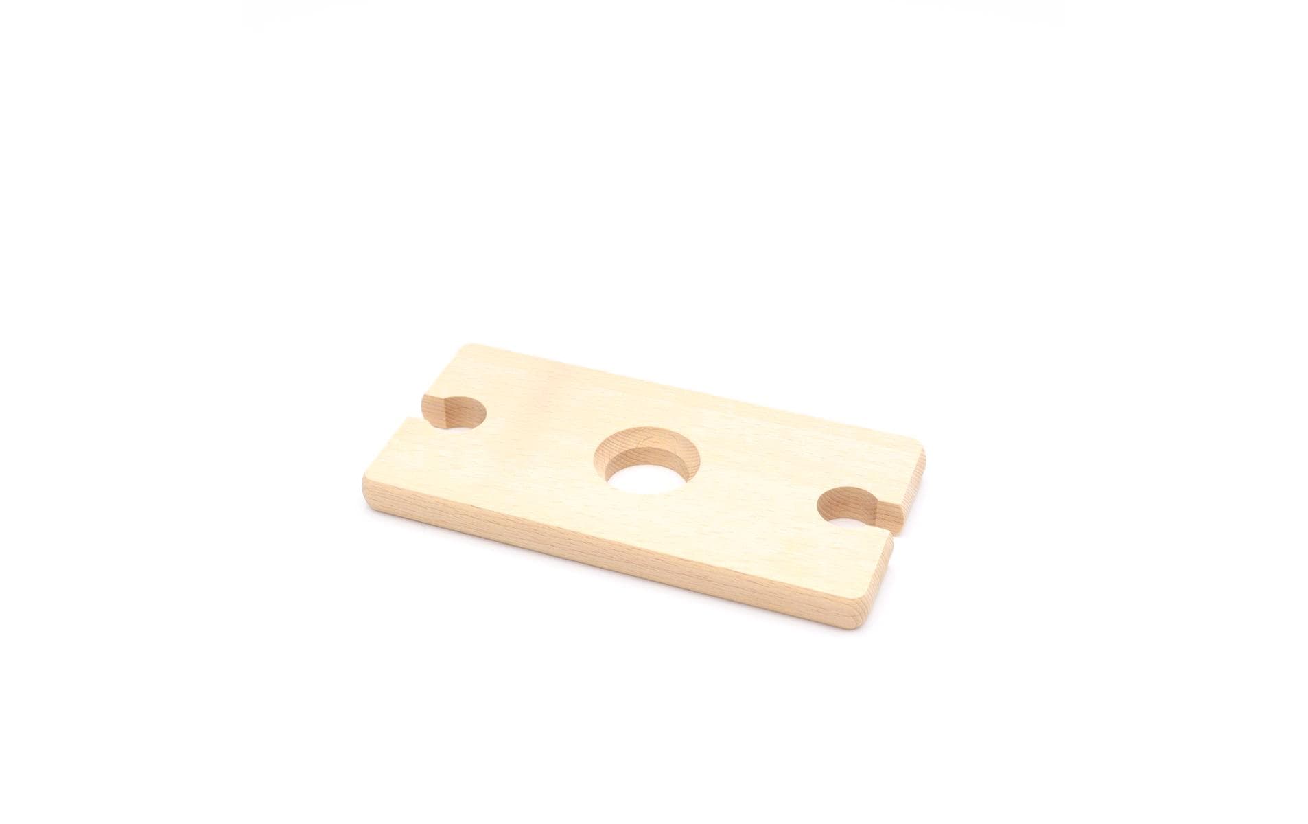 Hobbyfun Weinglashalter – 20 × 10 × 1,5 cm, Holz (Buche), Natur