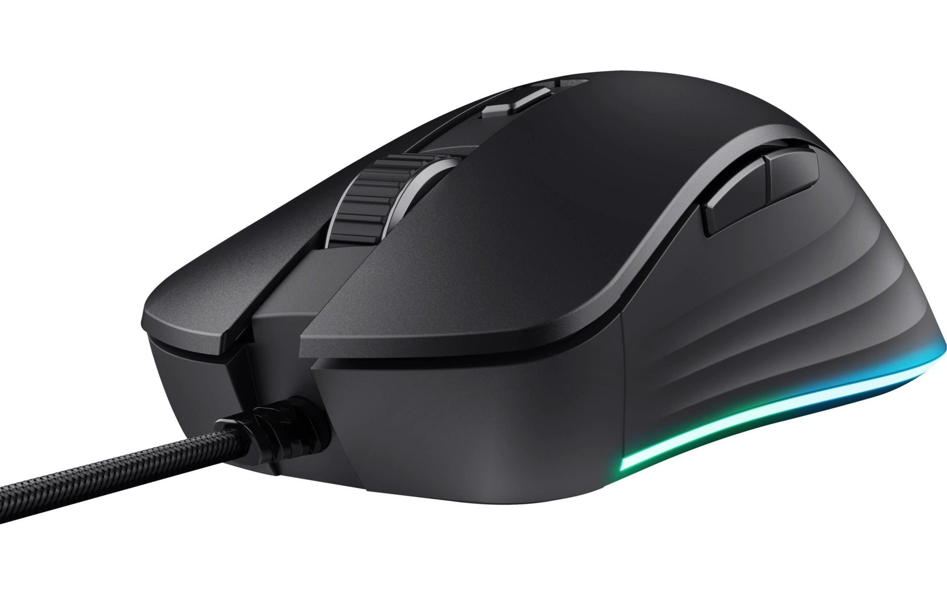 Trust GXT 924 YBAR+ Gaming-Maus – kabelgebunden, 6 Tasten, für Rechtshänder, RGB-Beleuchtung, schwarz