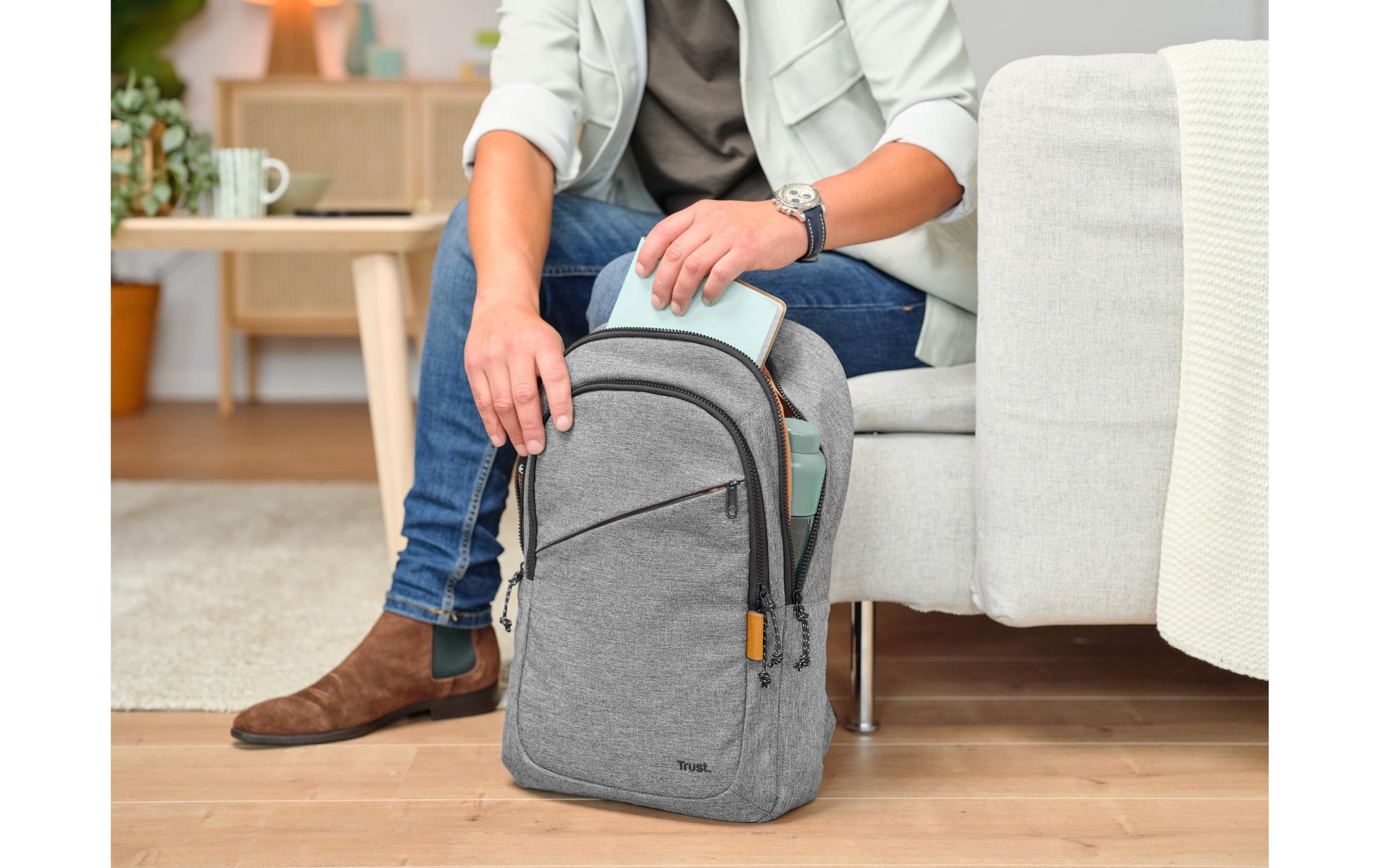 Trust Avana – Notebook-Rucksack – für 16"-Notebook, 20 l, rPET, grau
