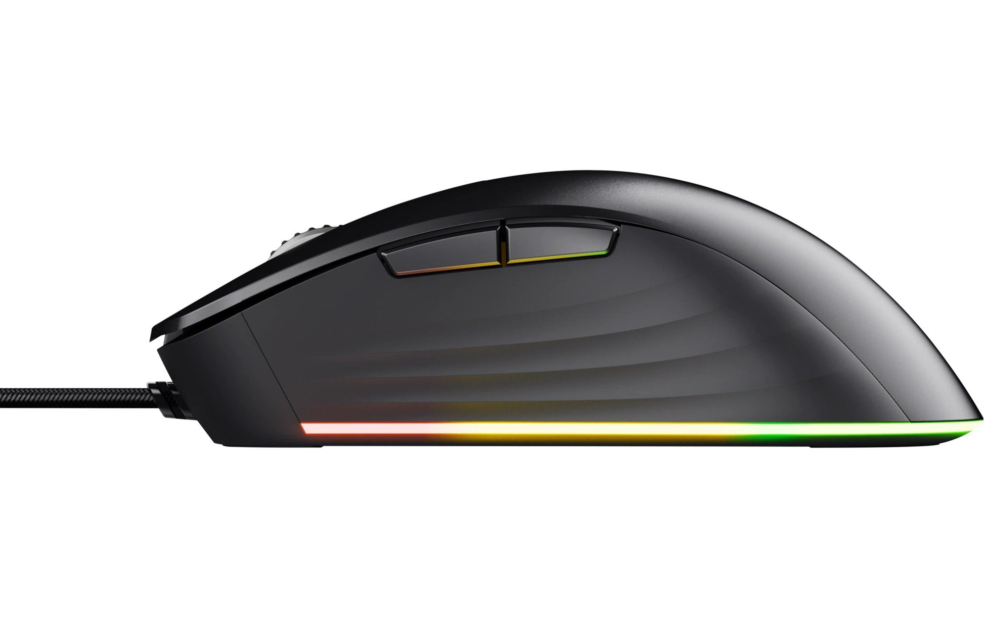 Trust GXT 924 YBAR+ Gaming-Maus – kabelgebunden, 6 Tasten, für Rechtshänder, RGB-Beleuchtung, schwarz