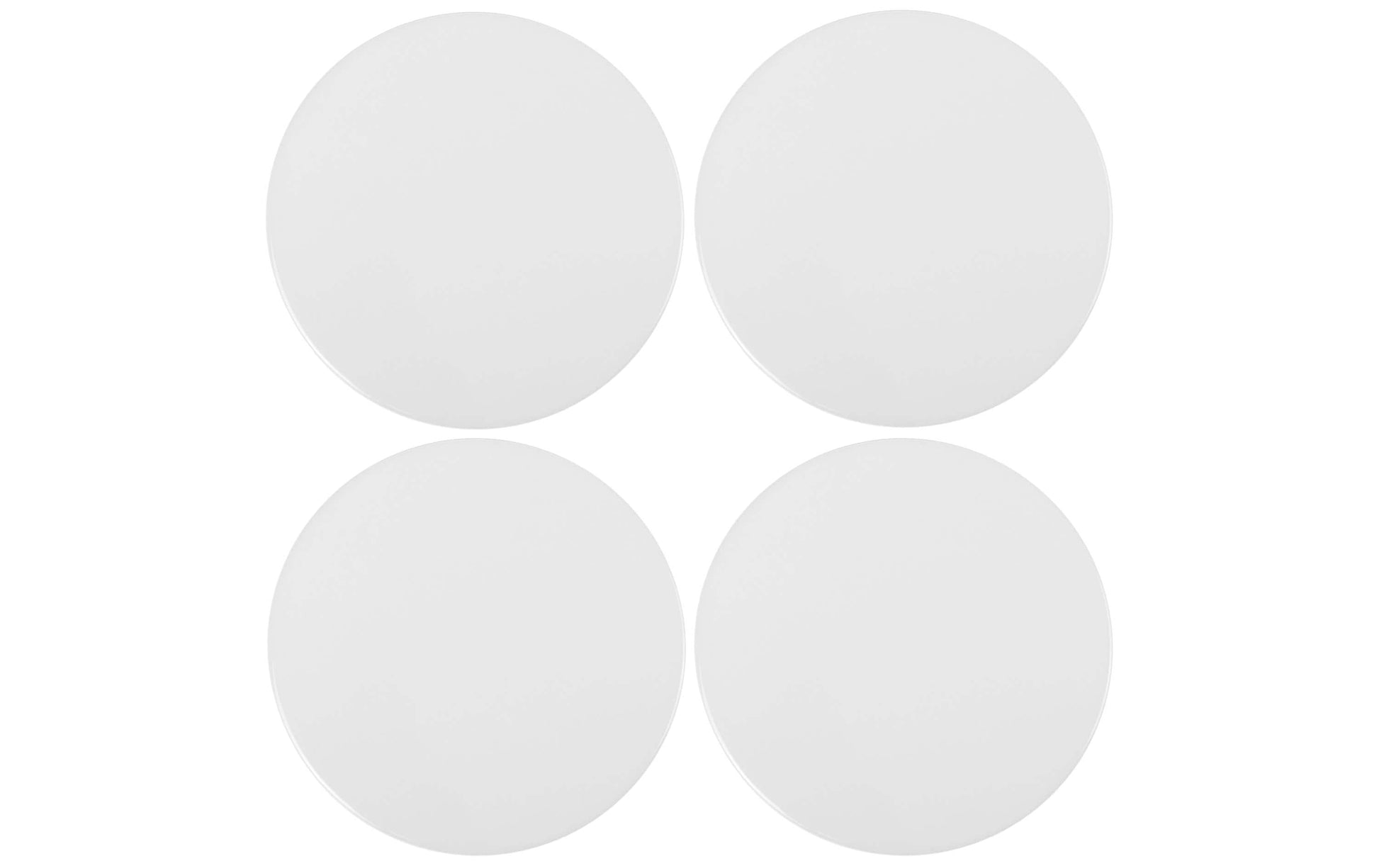 FTM Untersetzer F02489 – 4er Set, Ø 9,0 cm, H 0,5 cm, Keramik/Kork, Weiss, für Sublimation