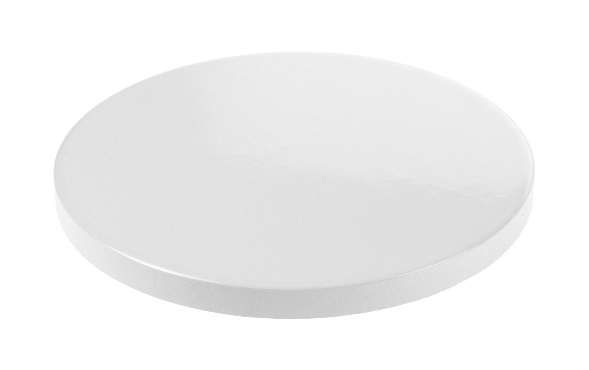 FTM Untersetzer F02489 – 4er Set, Ø 9,0 cm, H 0,5 cm, Keramik/Kork, Weiss, für Sublimation