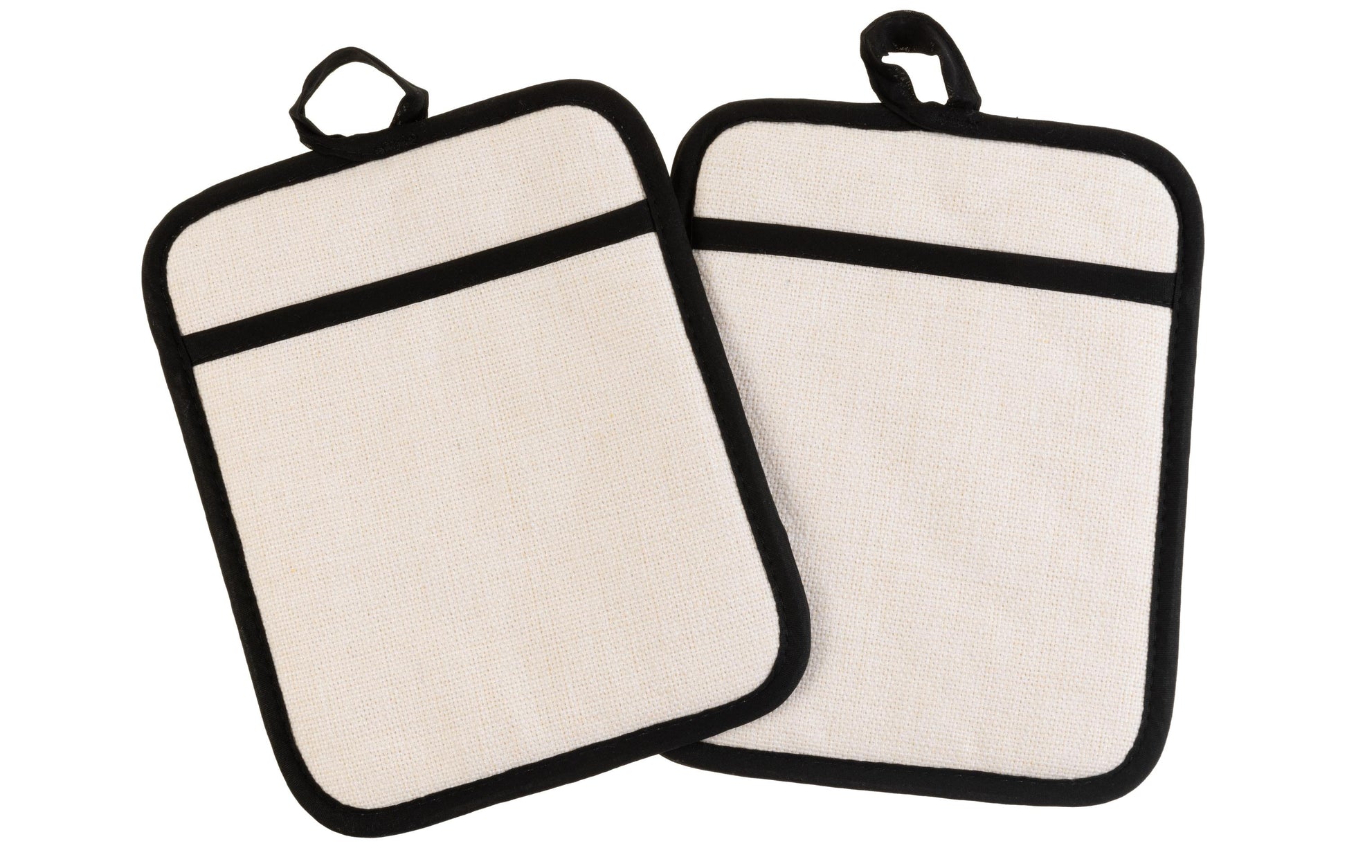 FTM Topflappen 18,5 × 23 cm, Leinen, Beige, 2 Stk.