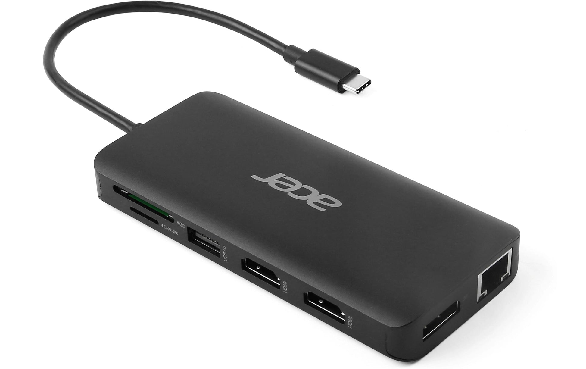 Acer Dockingstation – USB-C, 1× DP, 2× HDMI, 2× USB-A, 100 W PD, GbE, für Windows/Mac/ChromeOS