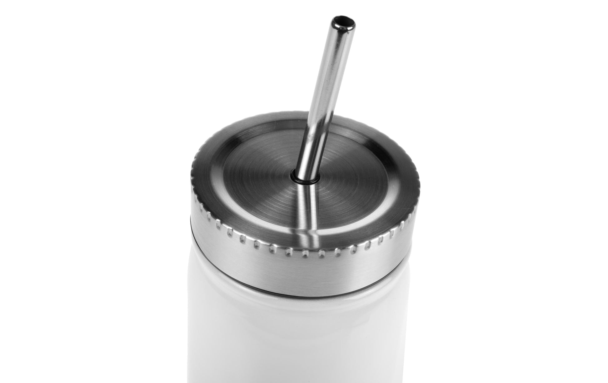 FTM Mason Jar Isolierflasche 500 ml – Doppelwandig, Edelstahl, Weiss