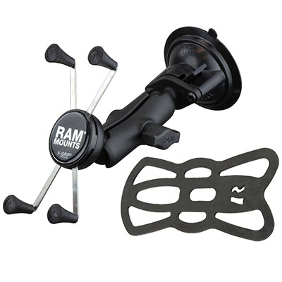 RAM Mounts X-Grip – Auto-Halterung – Saugnapf – für iPhone, Google Pixel, Samsung Galaxy – Schwarz