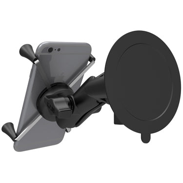 RAM Mounts X-Grip – Auto-Halterung – Saugnapf – für iPhone, Google Pixel, Samsung Galaxy – Schwarz
