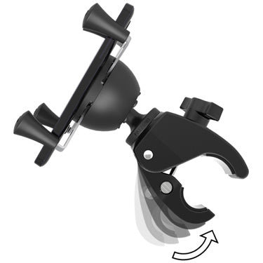 RAM Mounts X-GRIP W/TOUGHCLAW – Fahrrad-/Motorrad-Halterung – Klemmhalterung, für Android/iOS – Schwarz